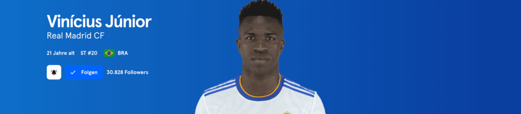 Vinicius Junior, Brasilianer, Sorarekarte, Abonnieren